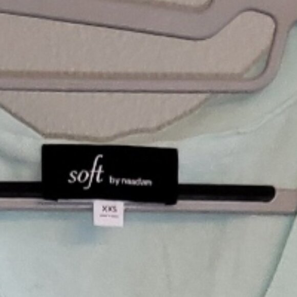 Soft by NAADAM Sweater Mint Light Blue Cotton Cashmere Button Duster Cardigan - Picture 2 of 5